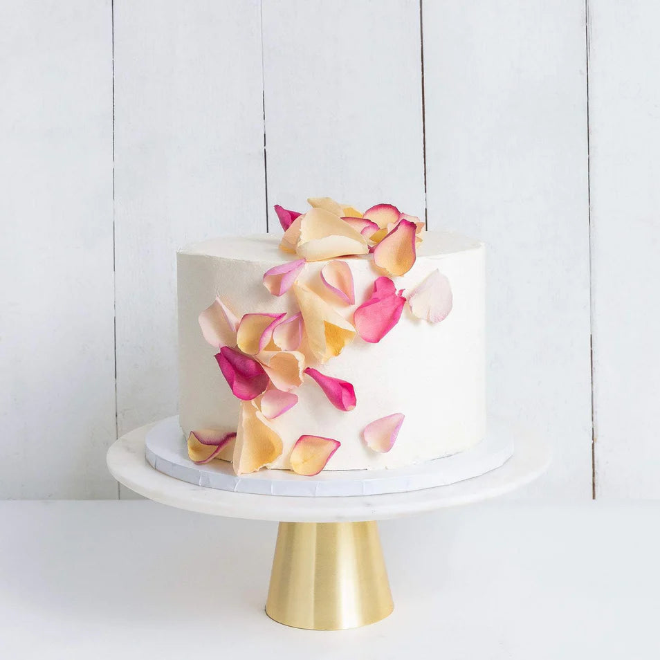 One Tier Floral Wedding Cake - cakenchill dubai 