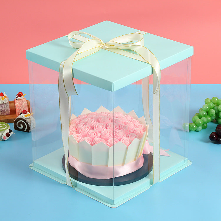 La belle boîte à gâteau transparente dépend de la disponibilité des co –  CAKE N CHILL DUBAI