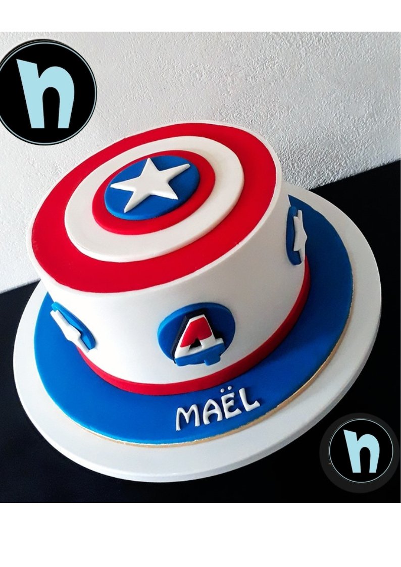 Bougie d'anniversaire Avengers Captain America