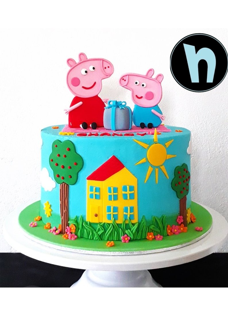 Gâteau décoré Peppa Pig